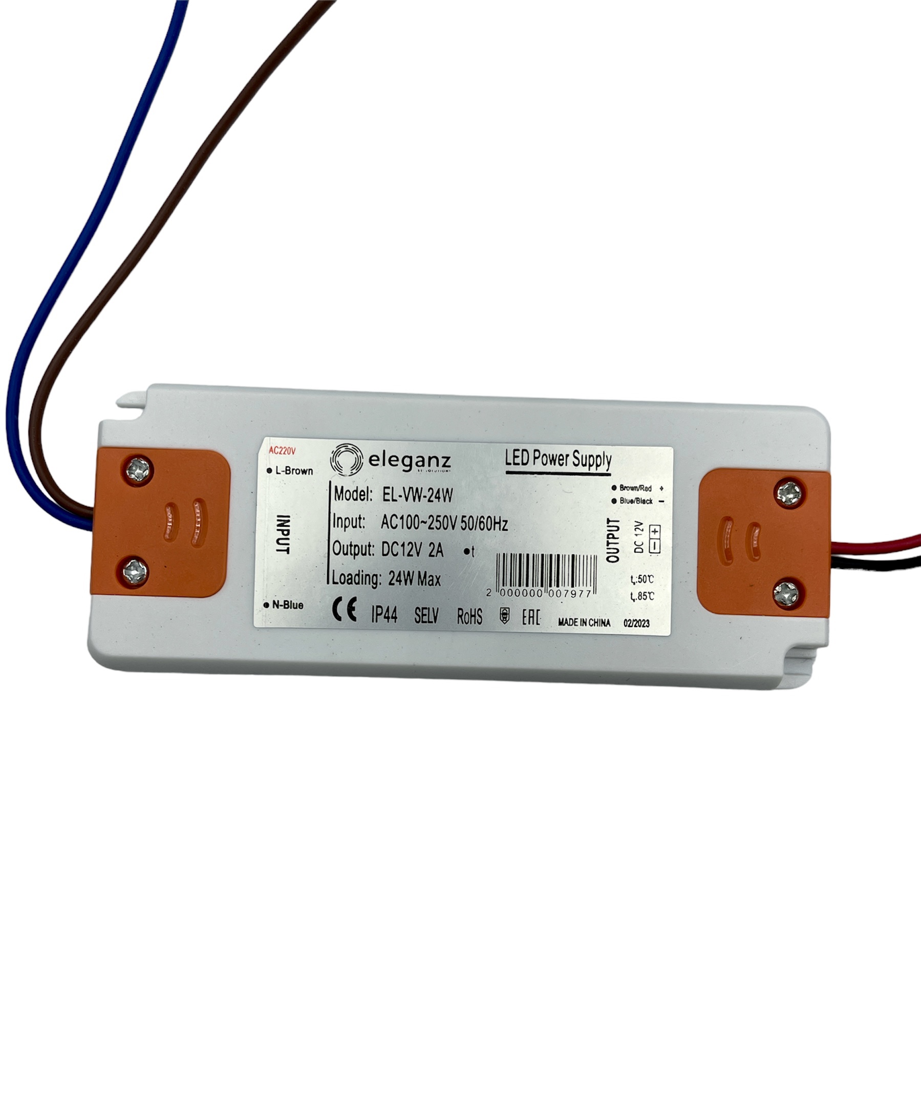 Сверхтонкий блок питания 24W 12V IP44 , герметичный